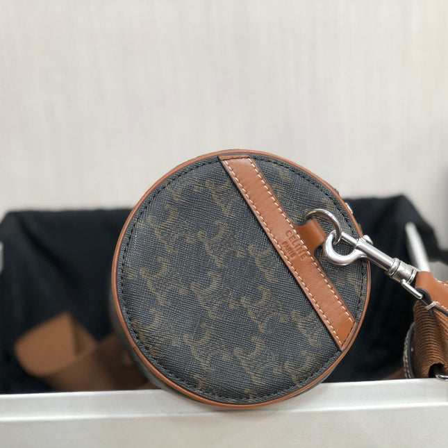 CYLINDRICAL 22  BAG BLACK PATTERN COWHIDE
