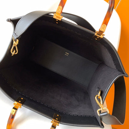 Fend Sunshine Medium Bag 35 Black Leather