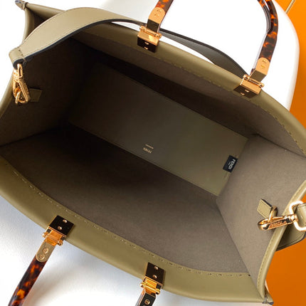 Fend Sunshine Medium Bag 35 Olive Leather