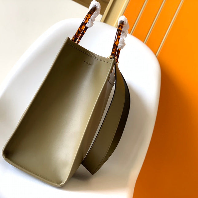 Fend Sunshine Medium Bag 35 Olive Leather