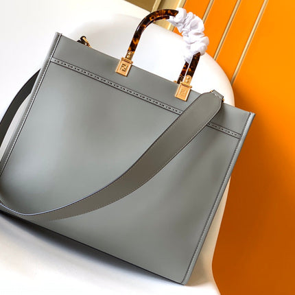 Fend Sunshine Medium Bag 35 Grey Leather