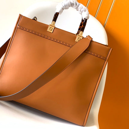 Fend Sunshine Medium Bag 35 Tan Leather