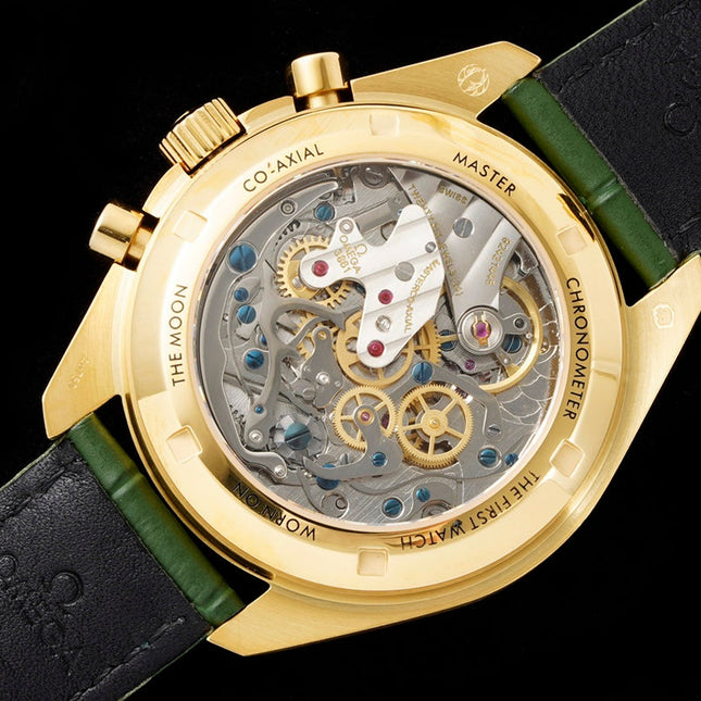 SPEEDMASTER MOONWATCH PROFESSIONAL 42 MM JUNGLE GREEN CASE ON LEATHER STRAP