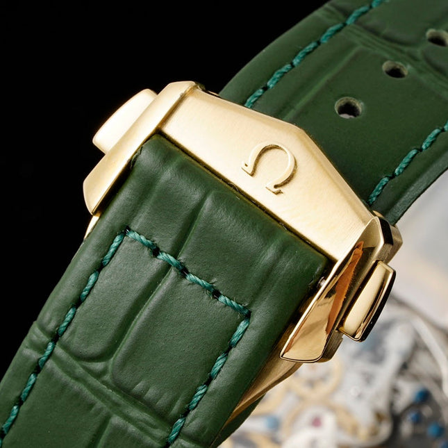 SPEEDMASTER MOONWATCH PROFESSIONAL 42 MM JUNGLE GREEN CASE ON LEATHER STRAP