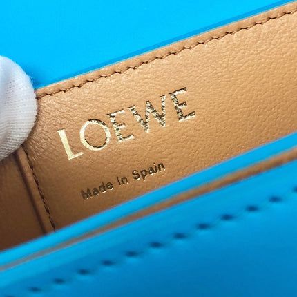LOE GOYA BAG 18 IN COBALT BLUE SILK CALFSKIN