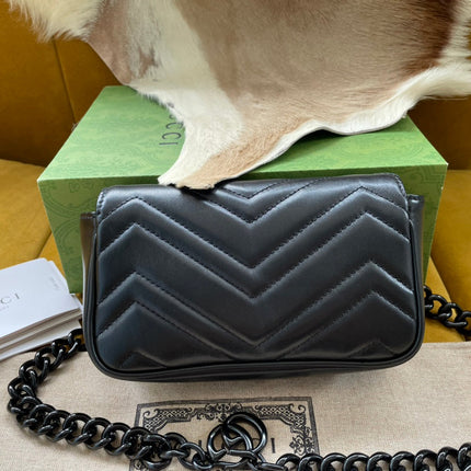 MARMONT MINI HANDBAG 16 IN BLACK CALFSKIN