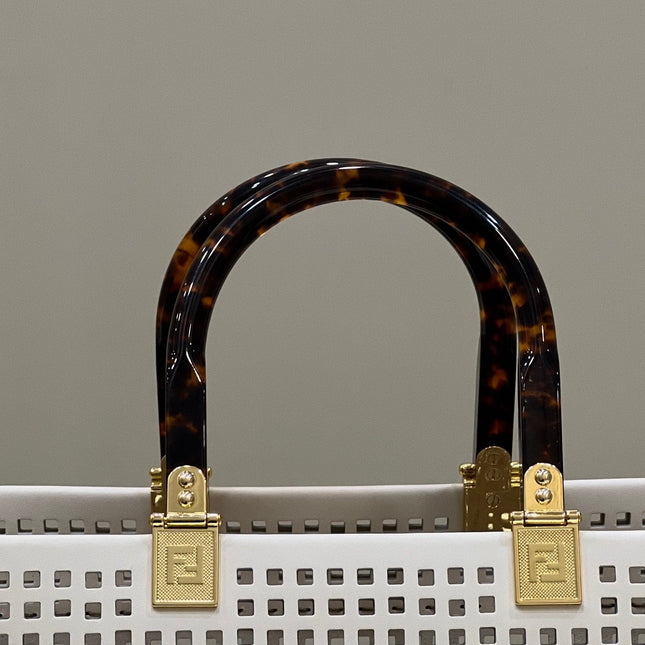 FENDI ROMA 37 BAG IN WHITE CALFSKIN GOLD HARDWARE