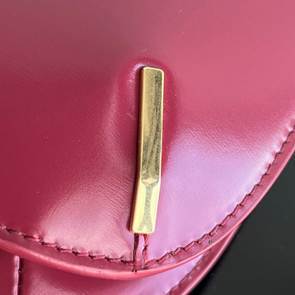 BESACE TRIPHOME 24 RUBY RED GLOSSY CALFSKIN