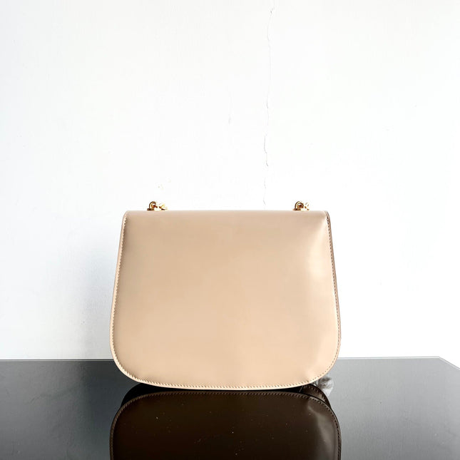 BESACE TRIPHOME 24 BEIGE CREAM GLOSSY CALFSKIN