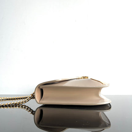 BESACE TRIPHOME 24 BEIGE CREAM GLOSSY CALFSKIN