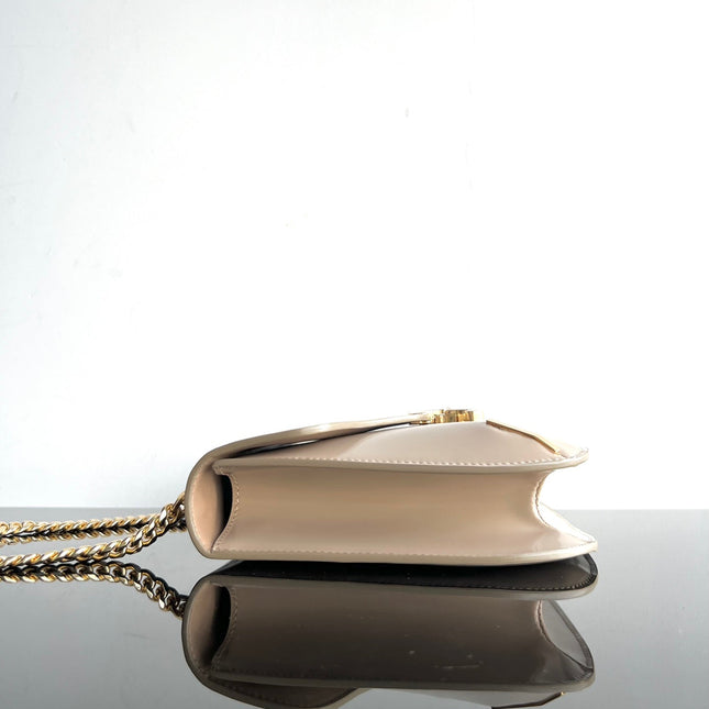 BESACE TRIPHOME 24 BEIGE CREAM GLOSSY CALFSKIN