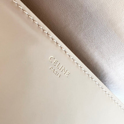 BESACE TRIPHOME 24 BEIGE CREAM GLOSSY CALFSKIN