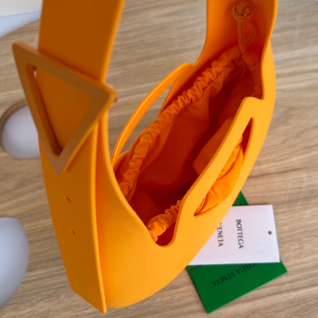 SHOULDER BAG 27 IN ORANGE PEEL RUBBER AND NYLON FABRIC