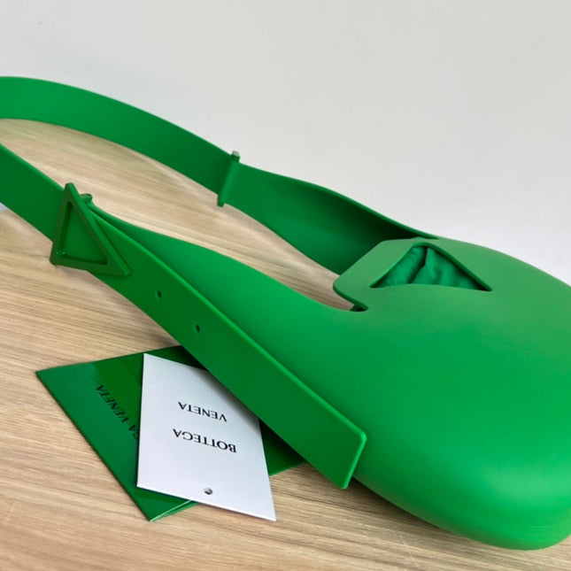 SHOULDER BAG 27 IN JADE GREEN RUBBER AND NYLON FABRIC