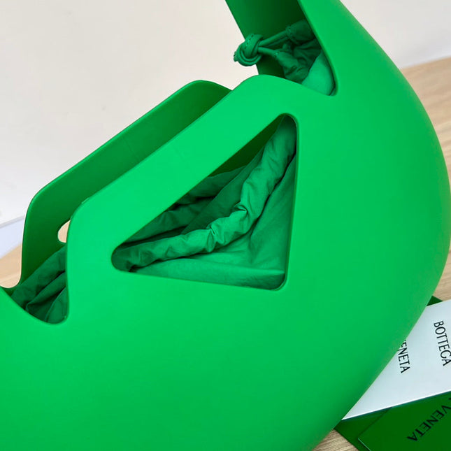 SHOULDER BAG 27 IN JADE GREEN RUBBER AND NYLON FABRIC