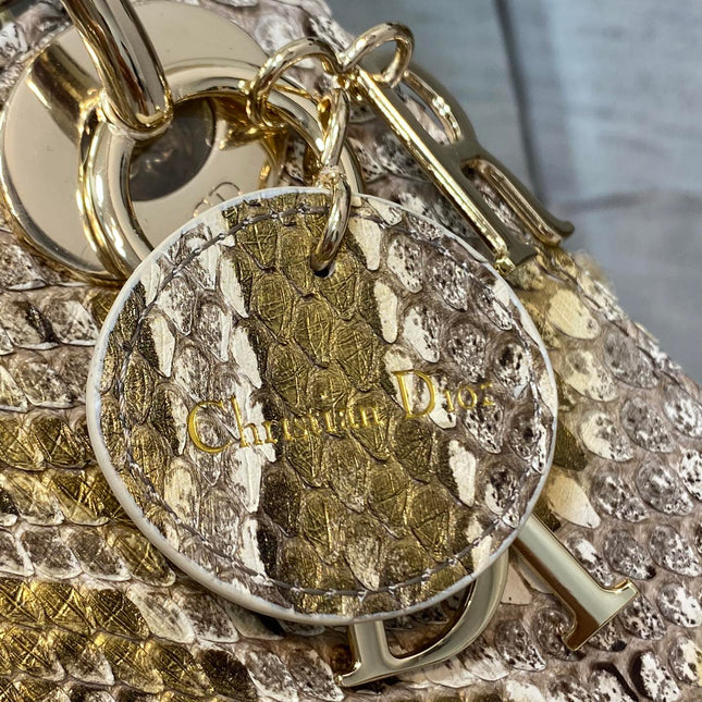 MINI LADY 17 BAG IN GOLDEN PYTHON LEATHER
