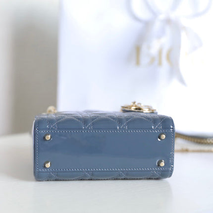LADY 17 IN SKY AEGEAN BLUE WITH CANNAGE PATTERN