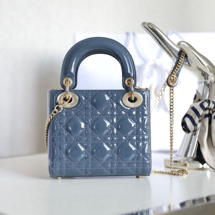 LADY 17 IN SKY AEGEAN BLUE WITH CANNAGE PATTERN