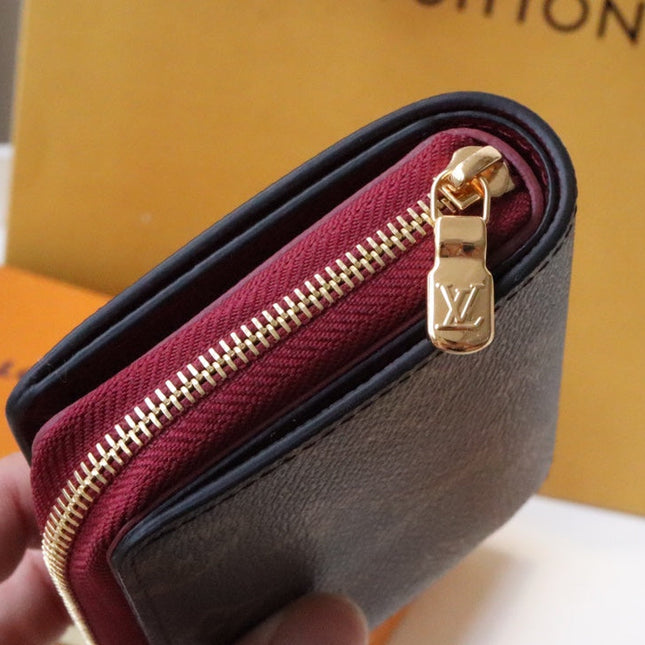 LV 25S LOU WALLET 11 IN FUCHSIA PINK MONOGRAM COATED CALFSKIN