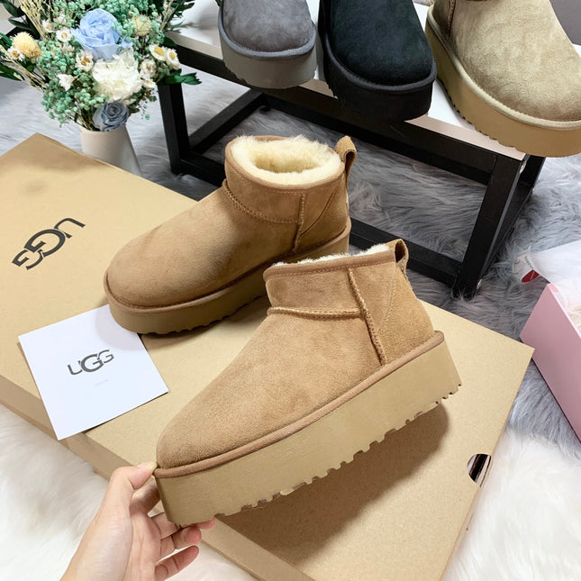 CLASSIC ULTRA MINI PLATFORM IN CIDER BROWN SUEDE
