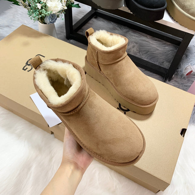 CLASSIC ULTRA MINI PLATFORM IN CIDER BROWN SUEDE