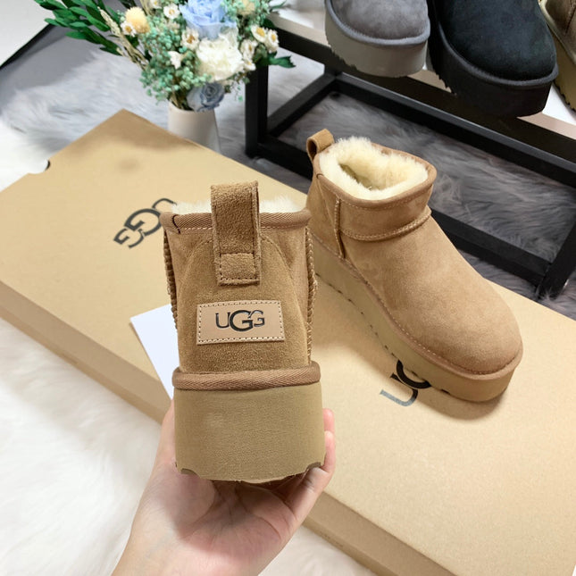 CLASSIC ULTRA MINI PLATFORM IN CIDER BROWN SUEDE