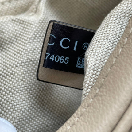 GG ATTACHE 23 SMALL SHOULDER BAG BEIGE CALFSKIN