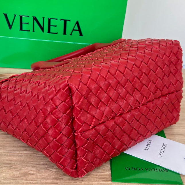 MINI CABAT 20 IN RED LAMBSKIN