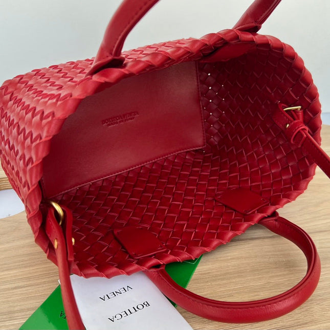 MINI CABAT 20 IN RED LAMBSKIN