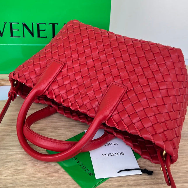 MINI CABAT 20 IN RED LAMBSKIN