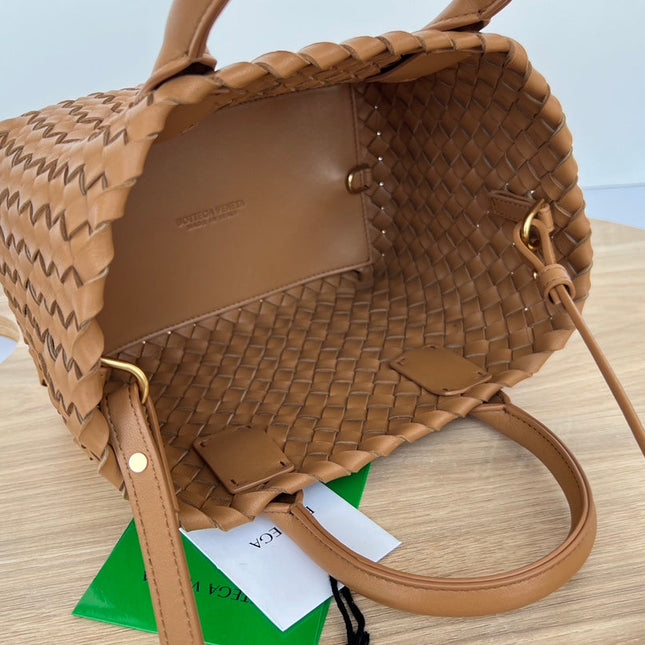 MINI CABAT 20 IN BRONZE BROWN LAMBSKIN