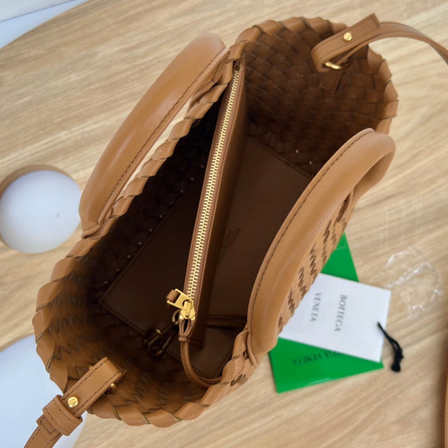 MINI CABAT 20 IN BRONZE BROWN LAMBSKIN