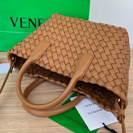 MINI CABAT 20 IN BRONZE BROWN LAMBSKIN