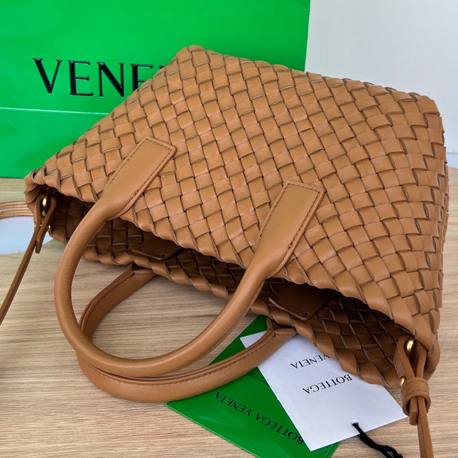 MINI CABAT 20 IN BRONZE BROWN LAMBSKIN