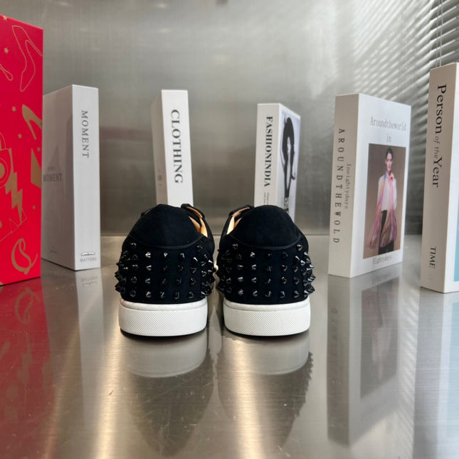 STRASS SNEAKERS IN BLACK CALFSKIN