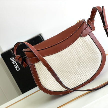 TRIOMPHE CLASSIC 25 WHITE BROWN CALFSKIN