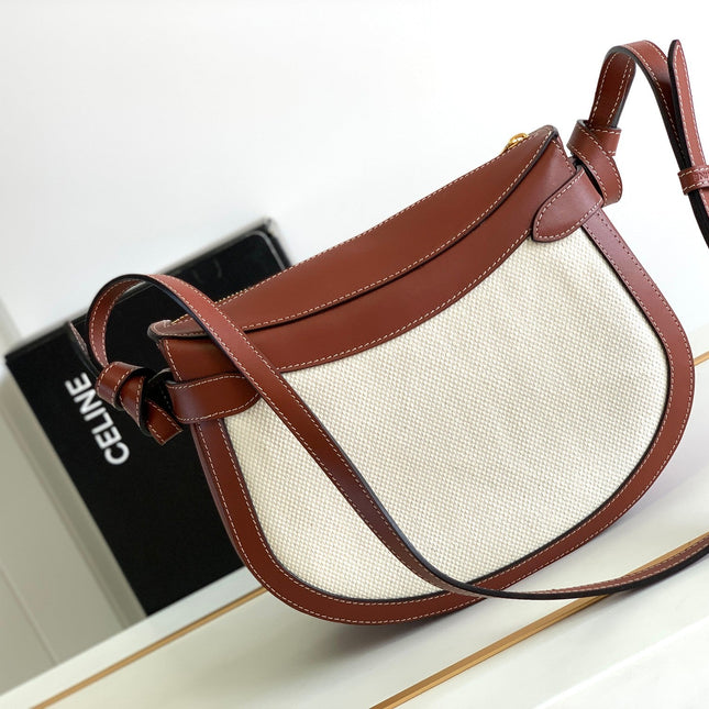 TRIOMPHE CLASSIC 25 WHITE BROWN CALFSKIN