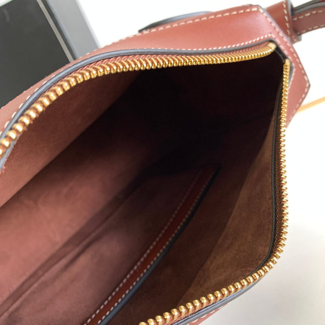 TRIOMPHE CLASSIC 25 WHITE BROWN CALFSKIN