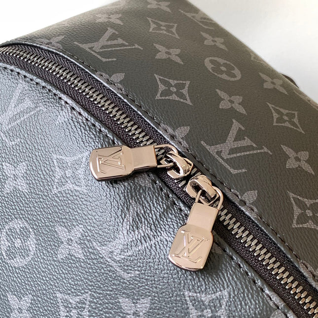DISCOVERY PM BACKPACK 40 IN BLACK MONOGRAM ECLIPSE CANVAS AND CALFSKIN