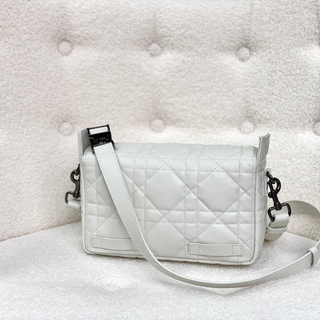SMALL DIORCAMP BAG 23 IN WHITE CALFSKIN