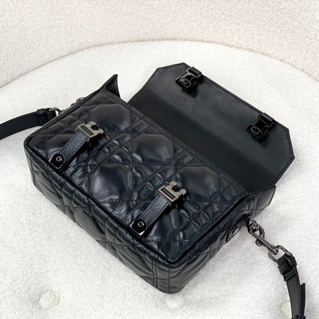 SMALL DIORCAMP BAG 23 IN BLACK CALFSKIN