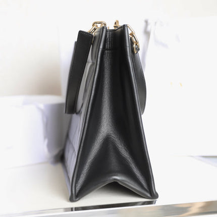 MEDIUM TOTE BOOK 26 BAG IN BLACK CALFSKIN