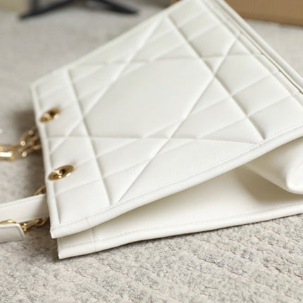 LARGE TOTE BOOK 36 BAG IN WHITE CALFSKIN