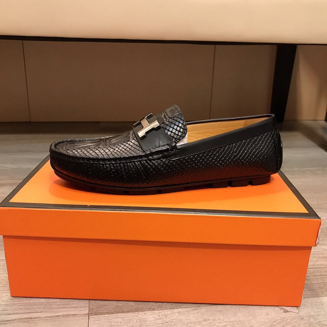 HM BASIC LOAFER BLACK GRAINED CALFSKIN