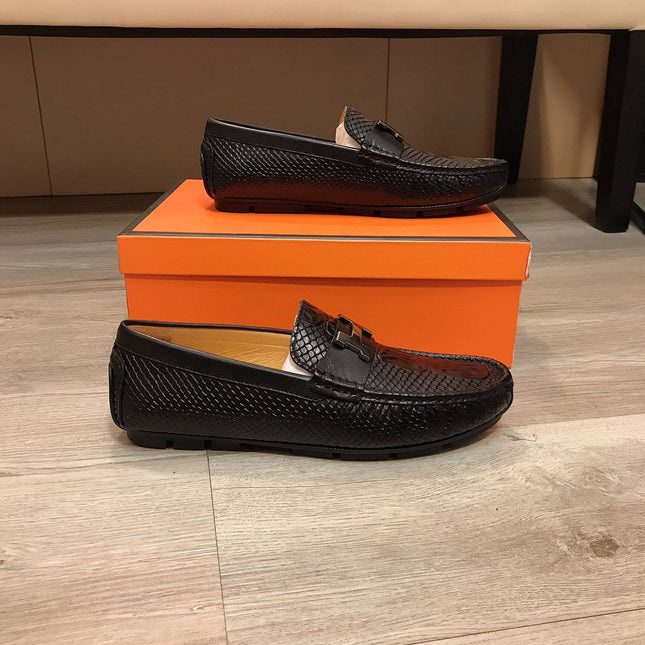 HM BASIC LOAFER BLACK GRAINED CALFSKIN