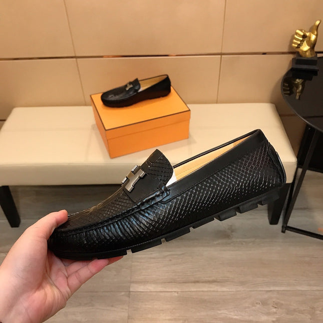 HM BASIC LOAFER BLACK GRAINED CALFSKIN