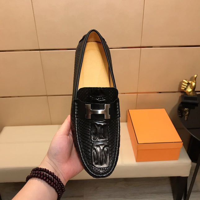 HM BASIC LOAFER BLACK GRAINED CALFSKIN