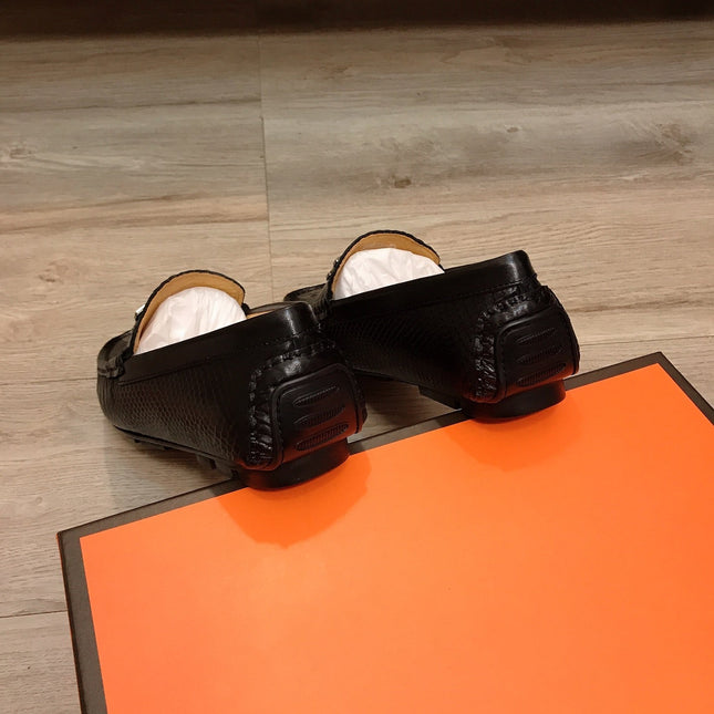 HM BASIC LOAFER BLACK GRAINED CALFSKIN