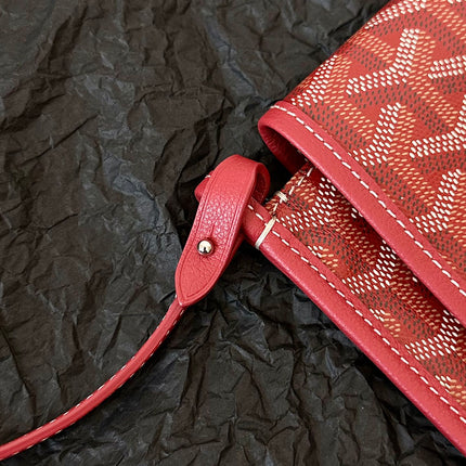 PLUMET POCKET WALLET 20 IN CLASSIC RED GOYARDINE CANVAS AND LAMBSKIN TRIM