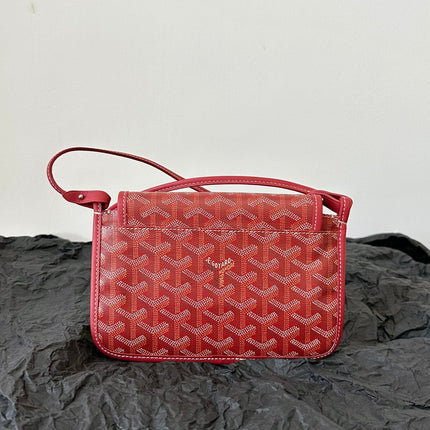 PLUMET POCKET WALLET 20 IN CLASSIC RED GOYARDINE CANVAS AND LAMBSKIN TRIM